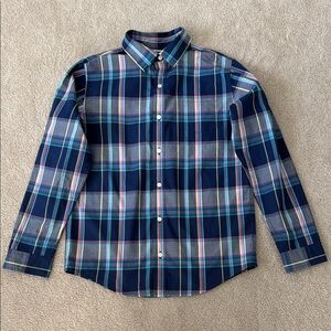 Janie and Jack Multicolor Plaid Button Down Shirt size 12
